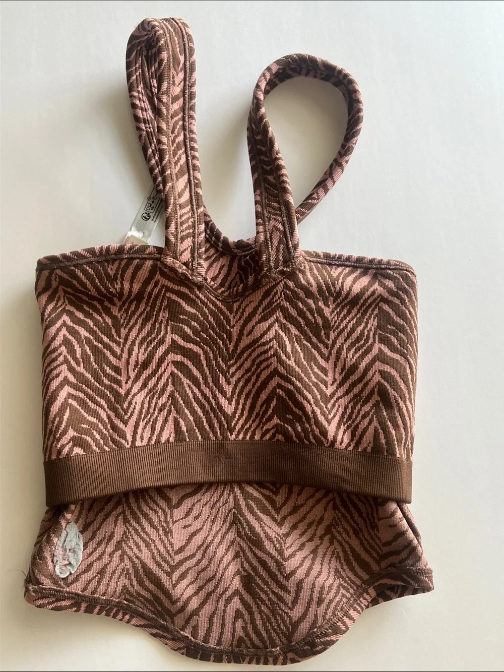 Free People Flutter Kick Tank in Zebra print Sz XS/S NWOT $48